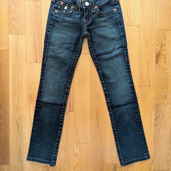 True Religion Jeans - Billy Low-Rise Flap Pocket Straight Leg - Size 25 - Petite - Picture 2 of 9